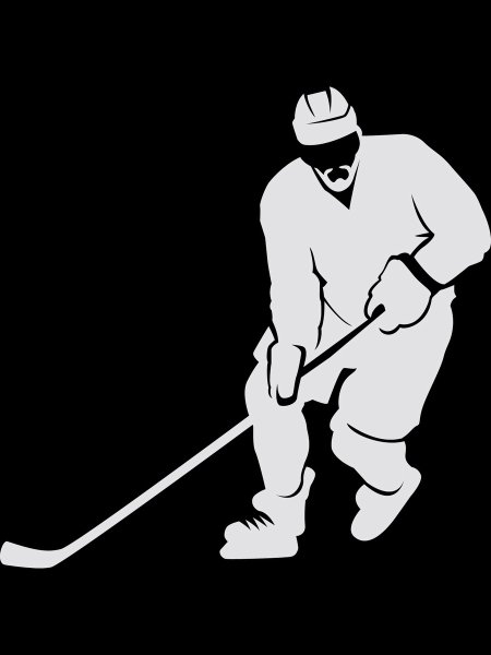 Наклейка хоккеиста на машину