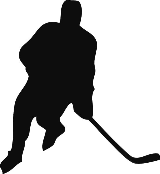 Наклейка хоккеиста на машину