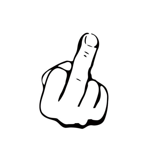 Нарисованный средний палец