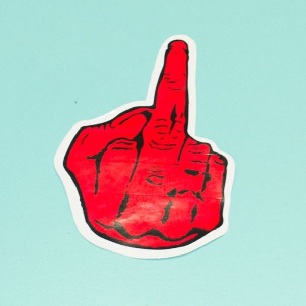 Наклейка средний палец