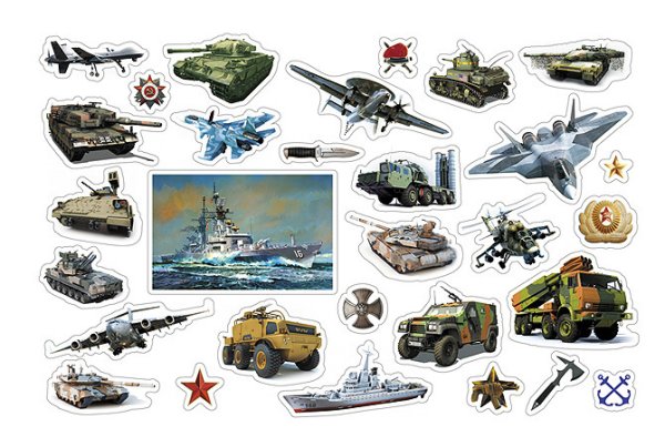 Наклейки на военную тематику