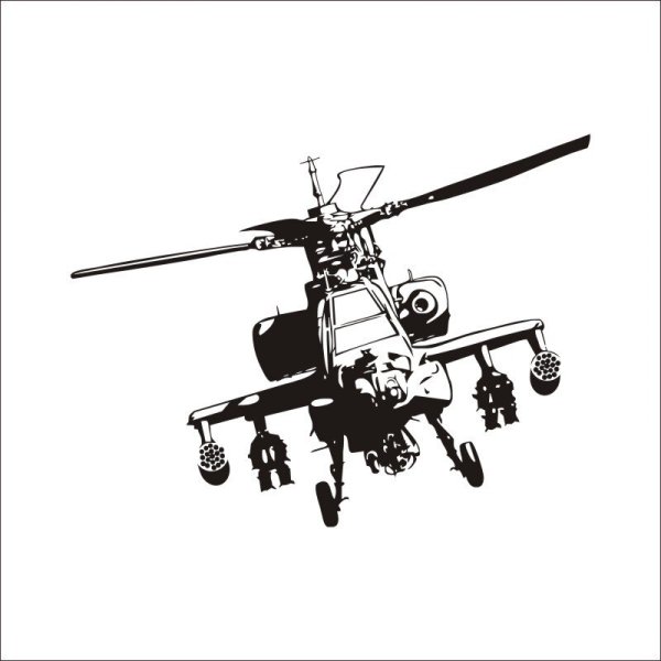 Силуэт боевого вертолета