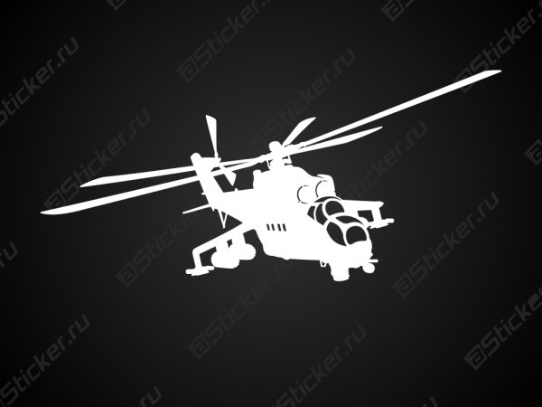 Наклейка на автомобиль вертолет