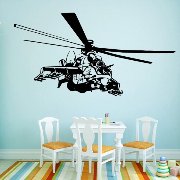 Наклейки на авто вертолет ми-8