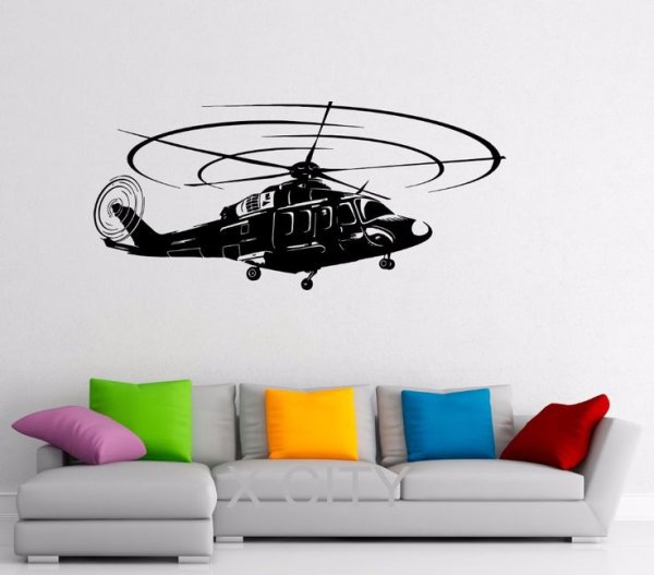 Наклейка вертолет на машину
