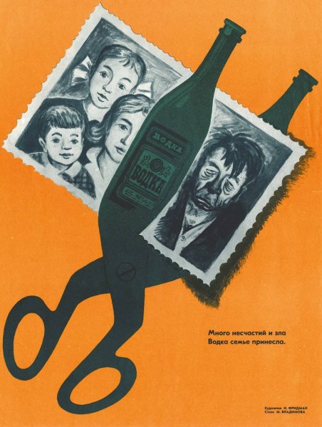 Плакаты борьба с пьянством в СССР