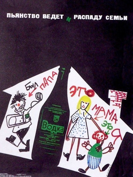 Плакаты СССР О вреде пьянства
