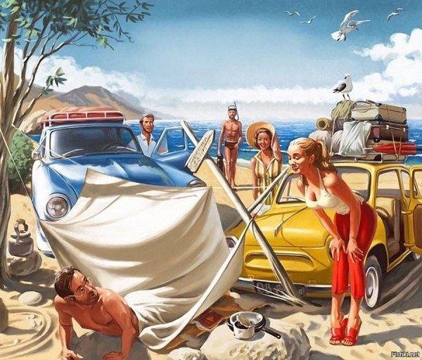 Советский пин ап художника Валерия Барыкина