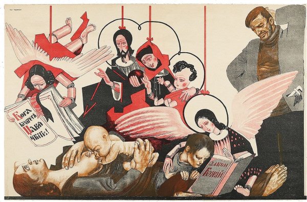 Антирелигиозная пропаганда в СССР плакаты