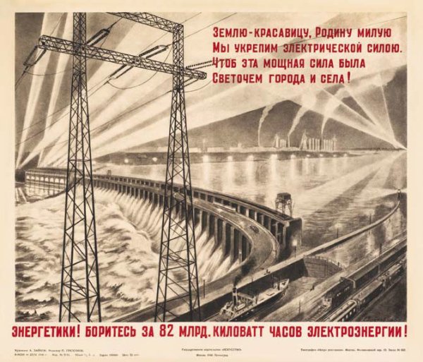 Советские плакаты про электричество