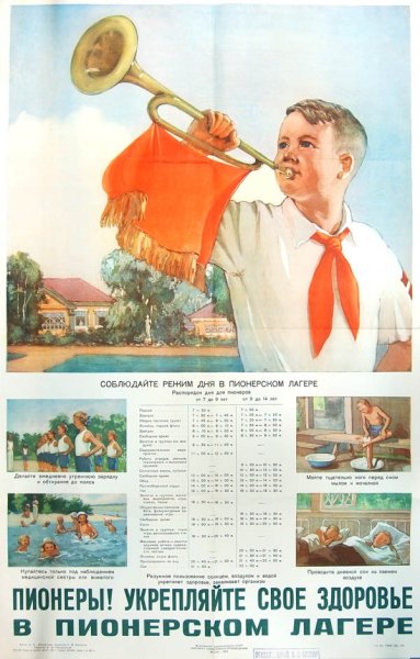 Советские пионерские плакаты