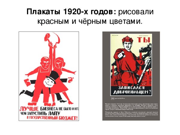 Плакаты 1920 годов