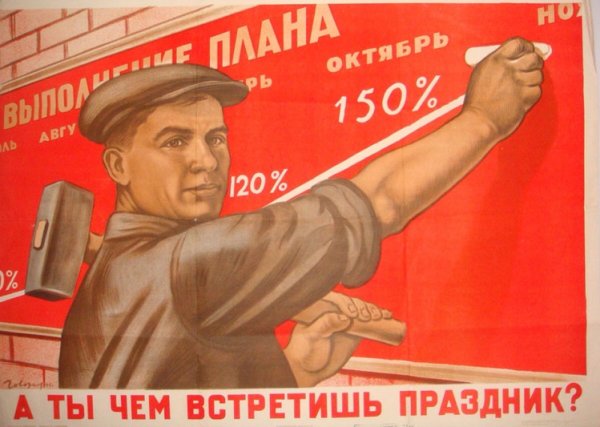 Советские плакаты про работу