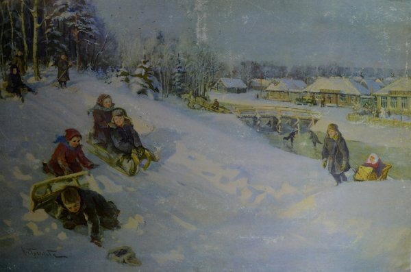 Зимние советские постеры