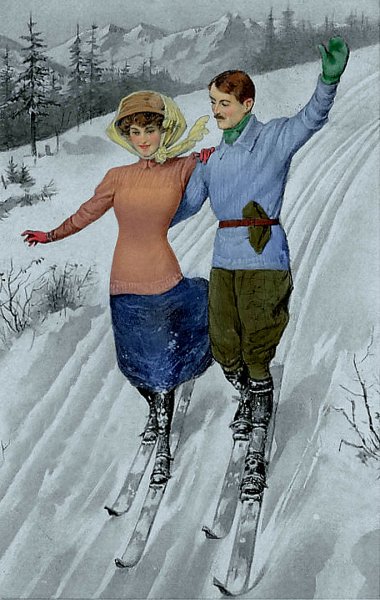 Плакат лыжный спорт