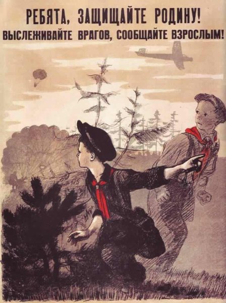 Советские плакаты про шпионов