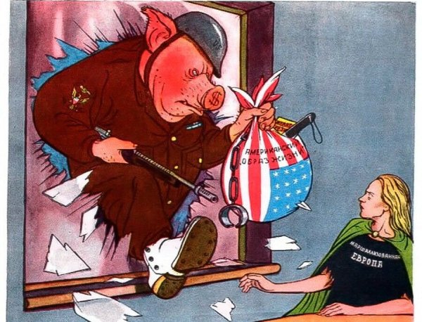 Карикатуры из журнала крокодил СССР про США