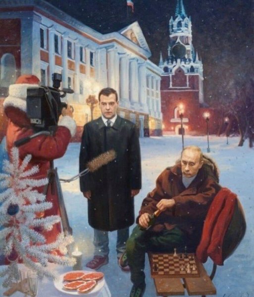 Александр Акопов художник Путин Медведев