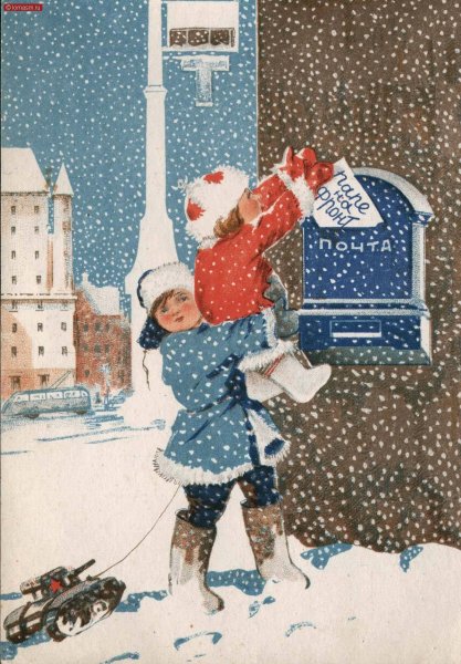 Ретро открытки с новым годом