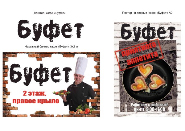 Вывеска буфет