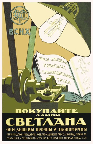 Советские плакаты про электричество