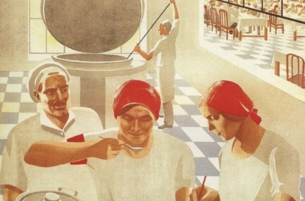 Советские плакаты про столовую