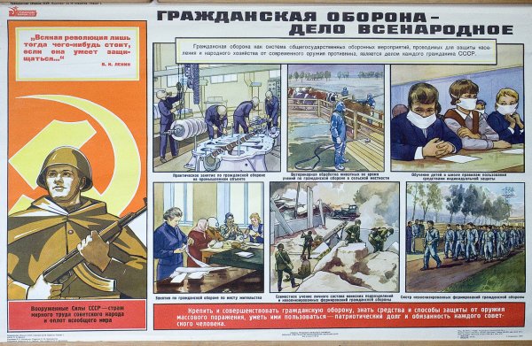 Советские плакаты по гражданской обороне СССР