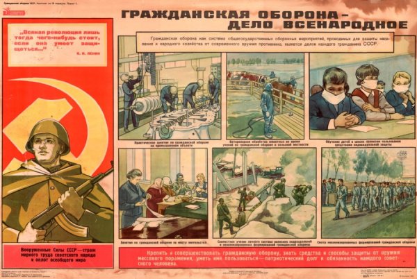 Плакаты гражданской обороны СССР