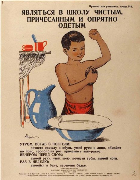 Советские плакаты про гигиену