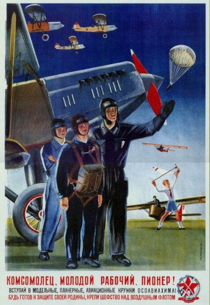 Плакат СССР армия Авиация флот