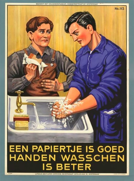Советские плакаты о гигиене рук