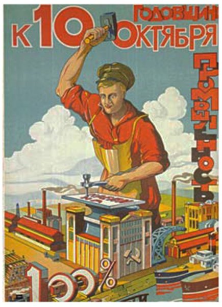 Советские плакаты про ударный труд