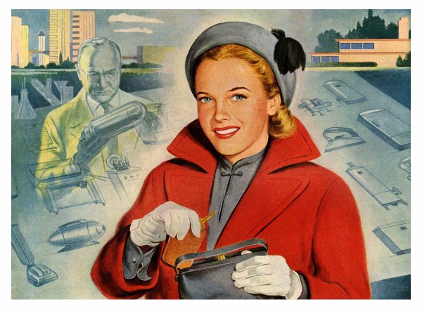 Кассирша Советский плакат