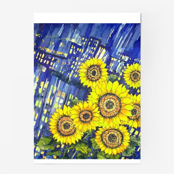 Советский плакат Подсолнухи