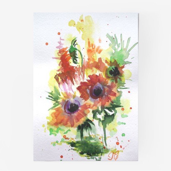 Ваза с подсолнухами