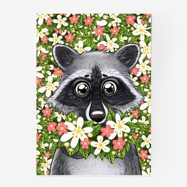 Постер с енотом и водой