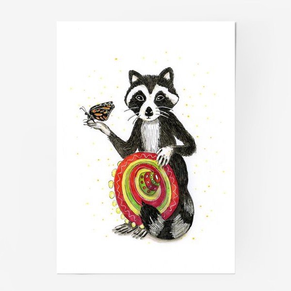 Картина арт-енот 40х50