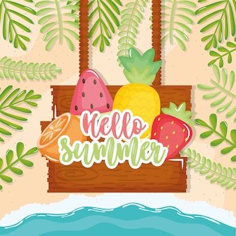 Летние декорации на стену