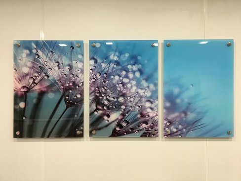 Стеклянное панно на стену кухни