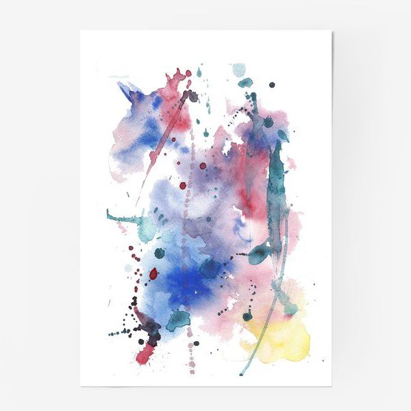 Постеры цветов акварель