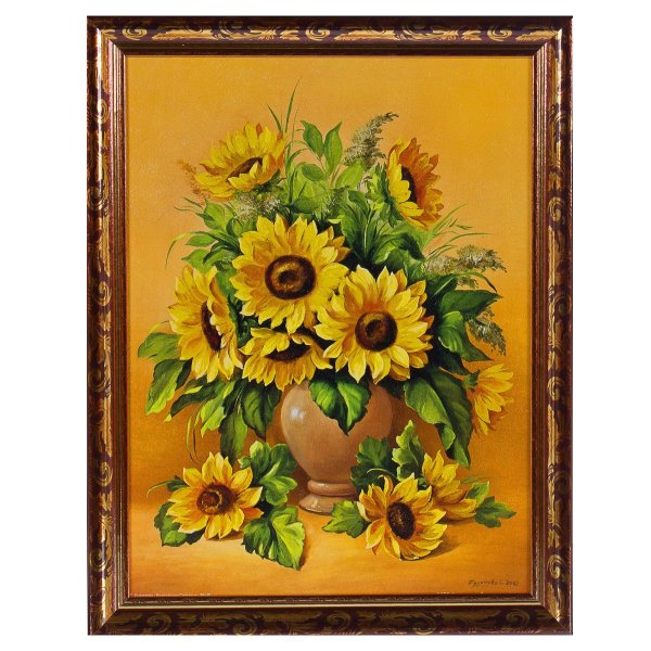 Подсолнухи в комнате иллюстрация