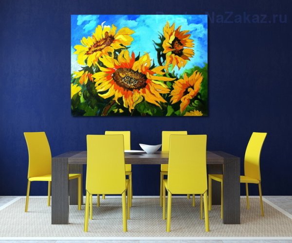 Подсолнухи в интерьере