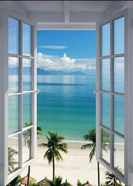 Красивый вид из окна