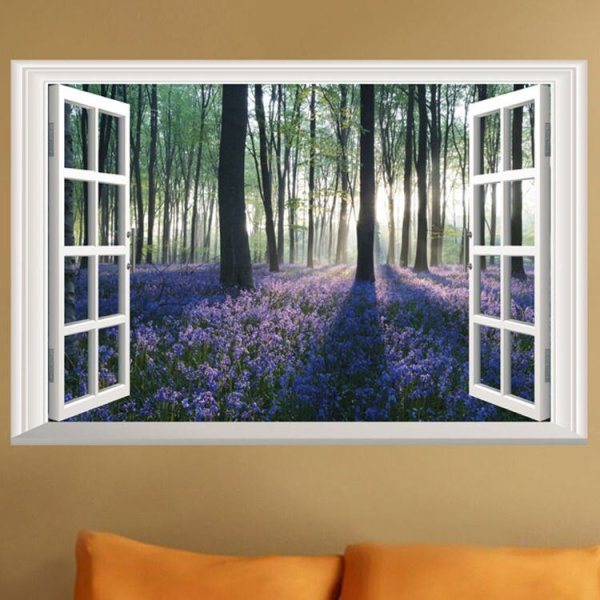 Картина окна на стене