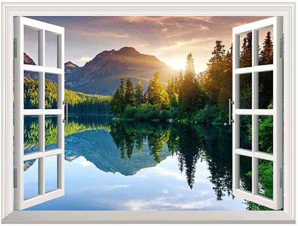 Постеры окна для интерьера