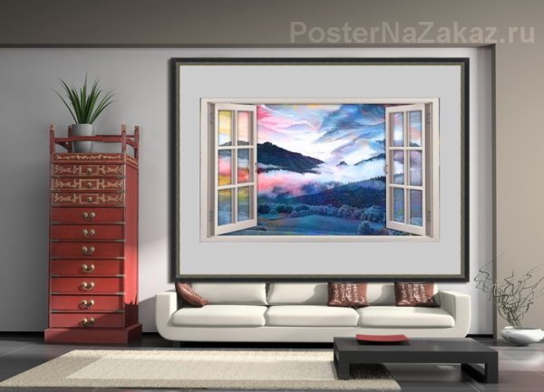 Фотообои иллюзия окна