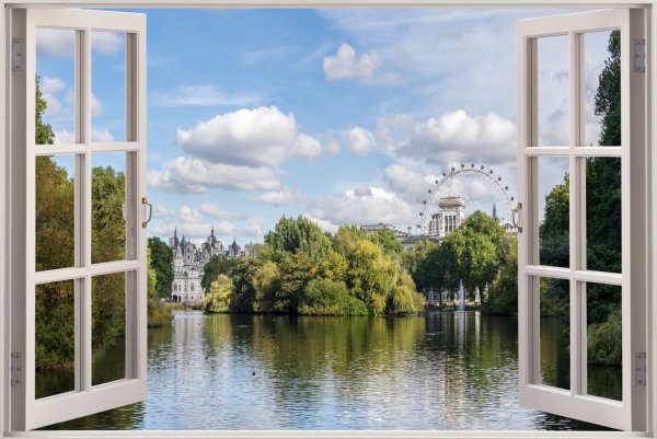 Фотообои окно с видом на море