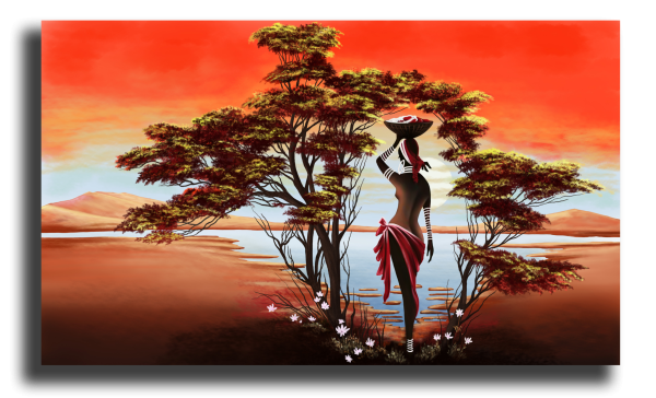 Триптих в африканском стиле