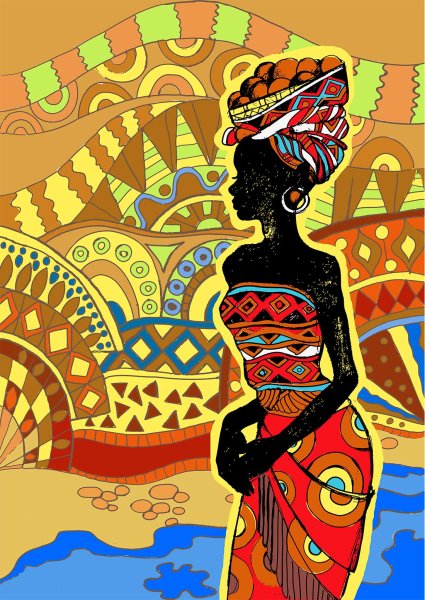 Постер в раме африканцы