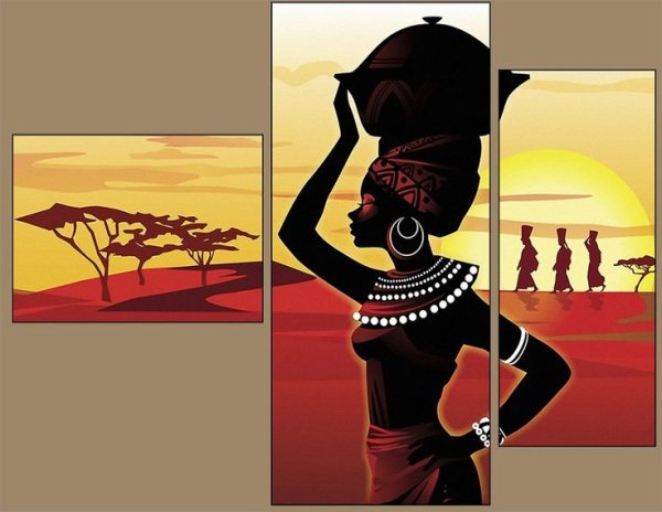 Набор постеров для интерьера в рамках разных размеров